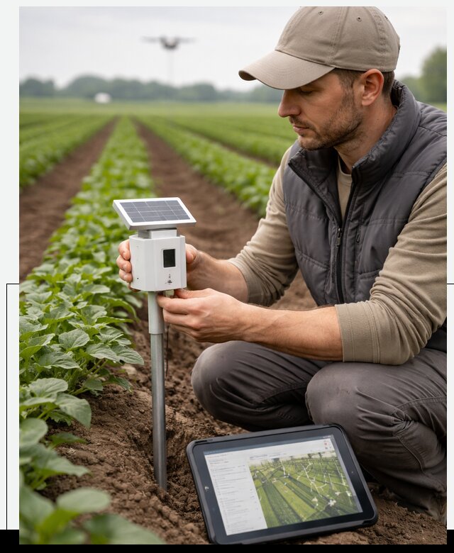IoT мониторинг сельскохозяйственных полей и контроля в Твери